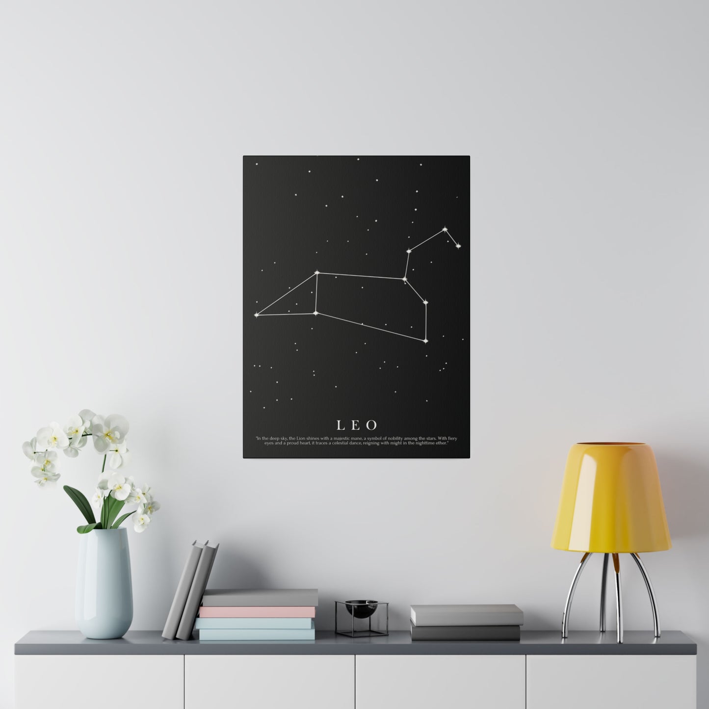 Quadro Costellazione "Leo" su tela Canvas