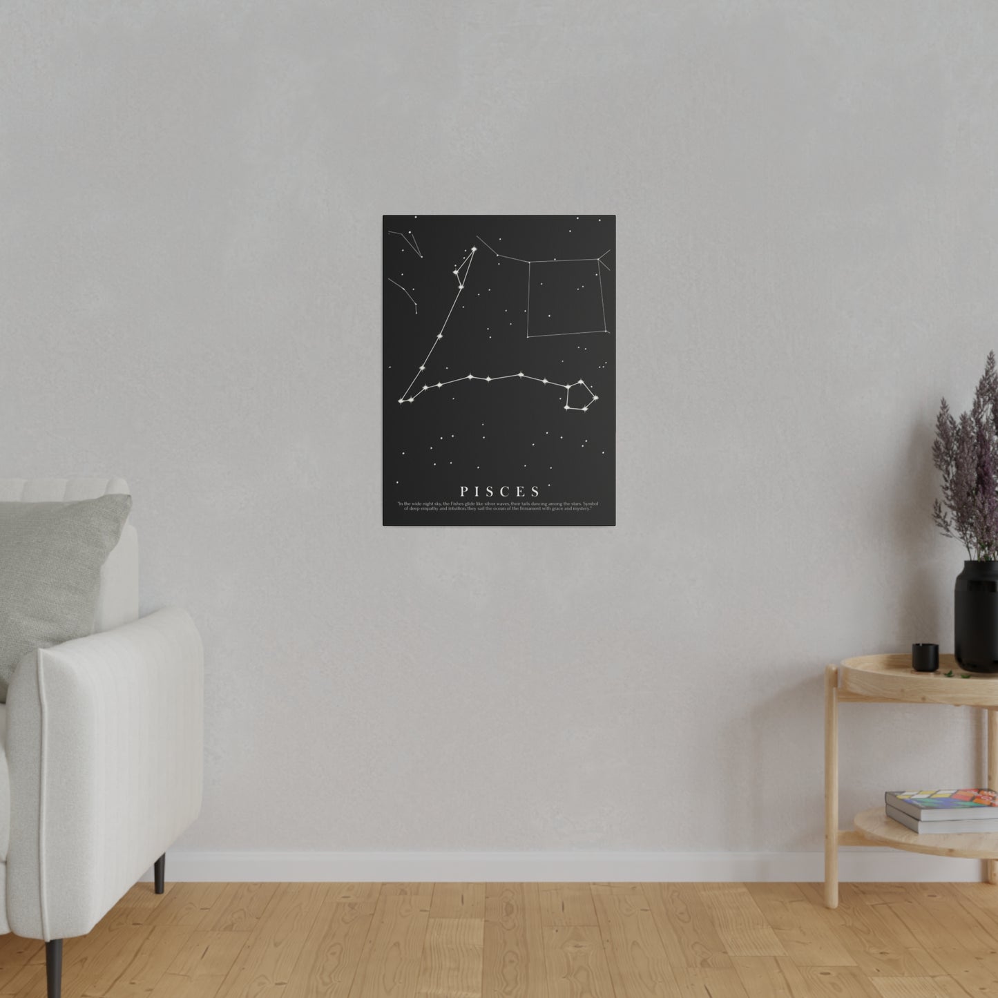 Quadro Costellazione "Pisces" su tela Canvas