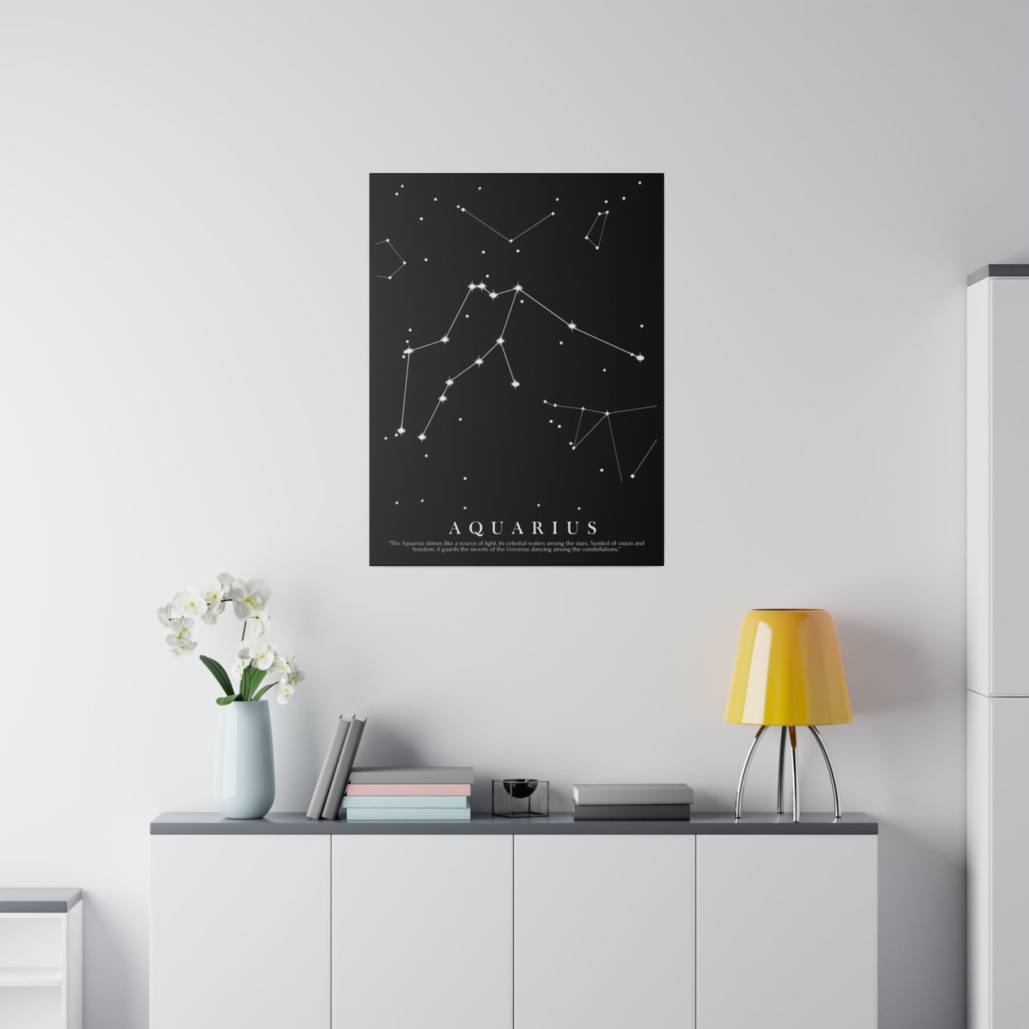 Quadro Costellazione "Aquarius" su tela Canvas