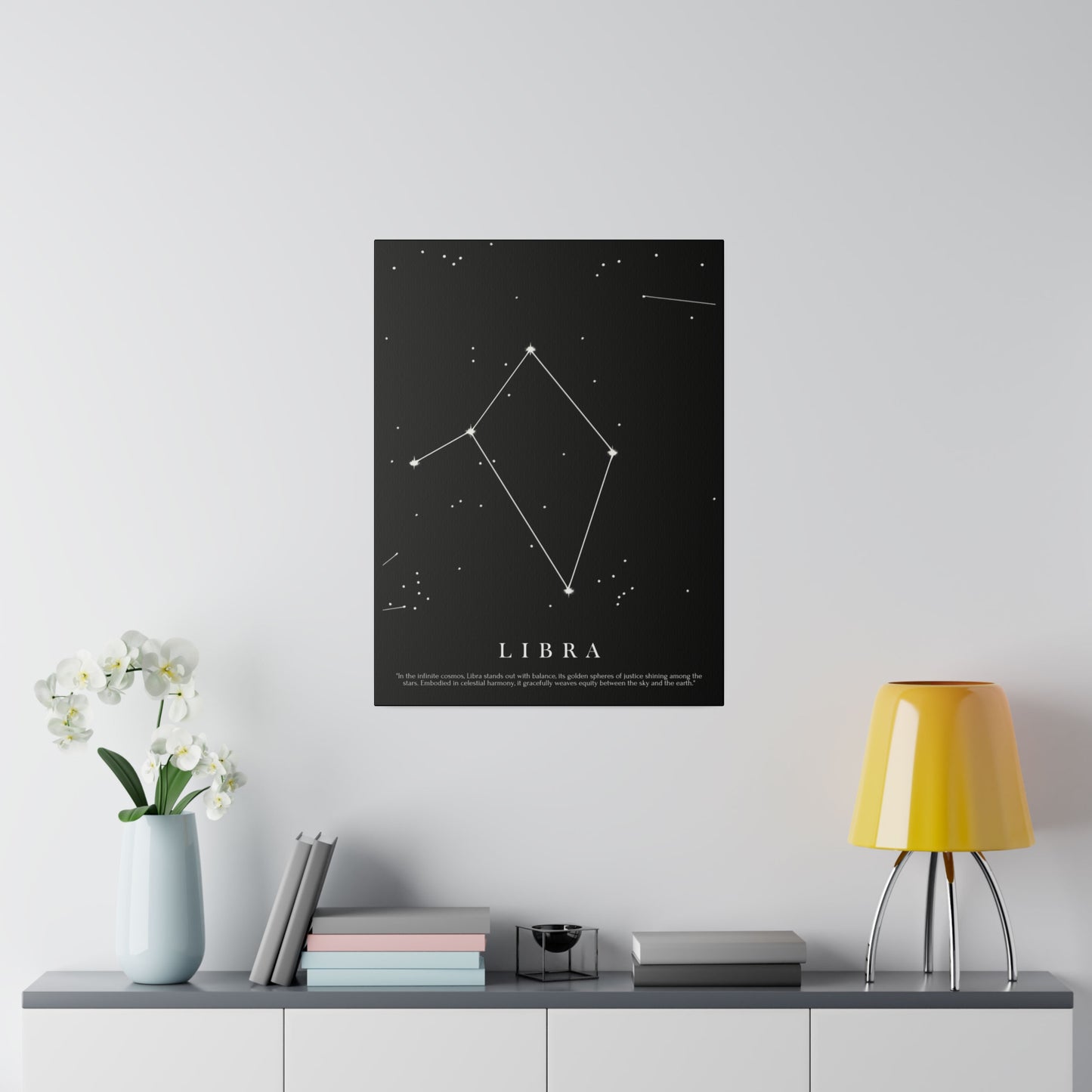 Quadro Costellazione "Libra" su tela Canvas