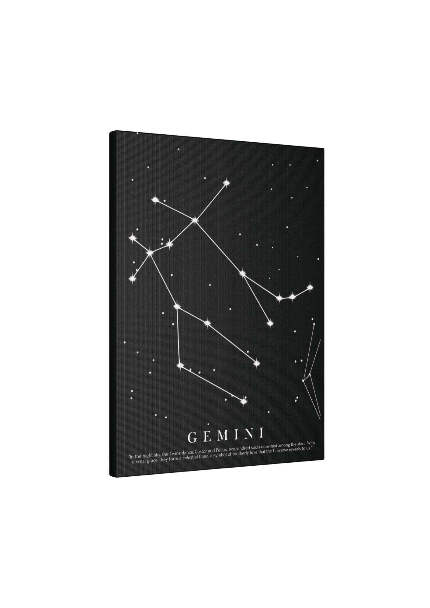 Quadro Costellazione "Gemini" su tela Canvas