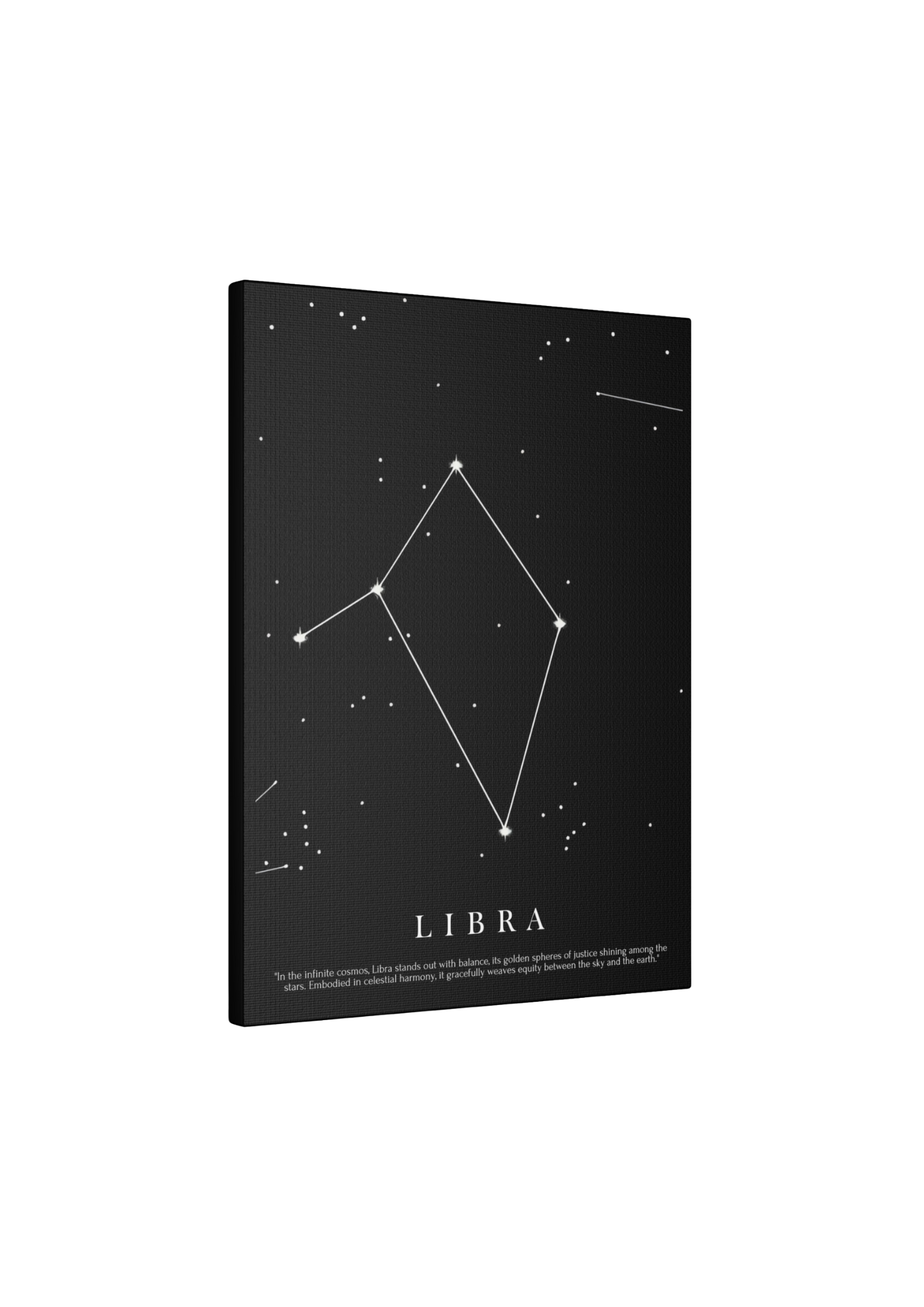 Quadro Costellazione "Libra" su tela Canvas
