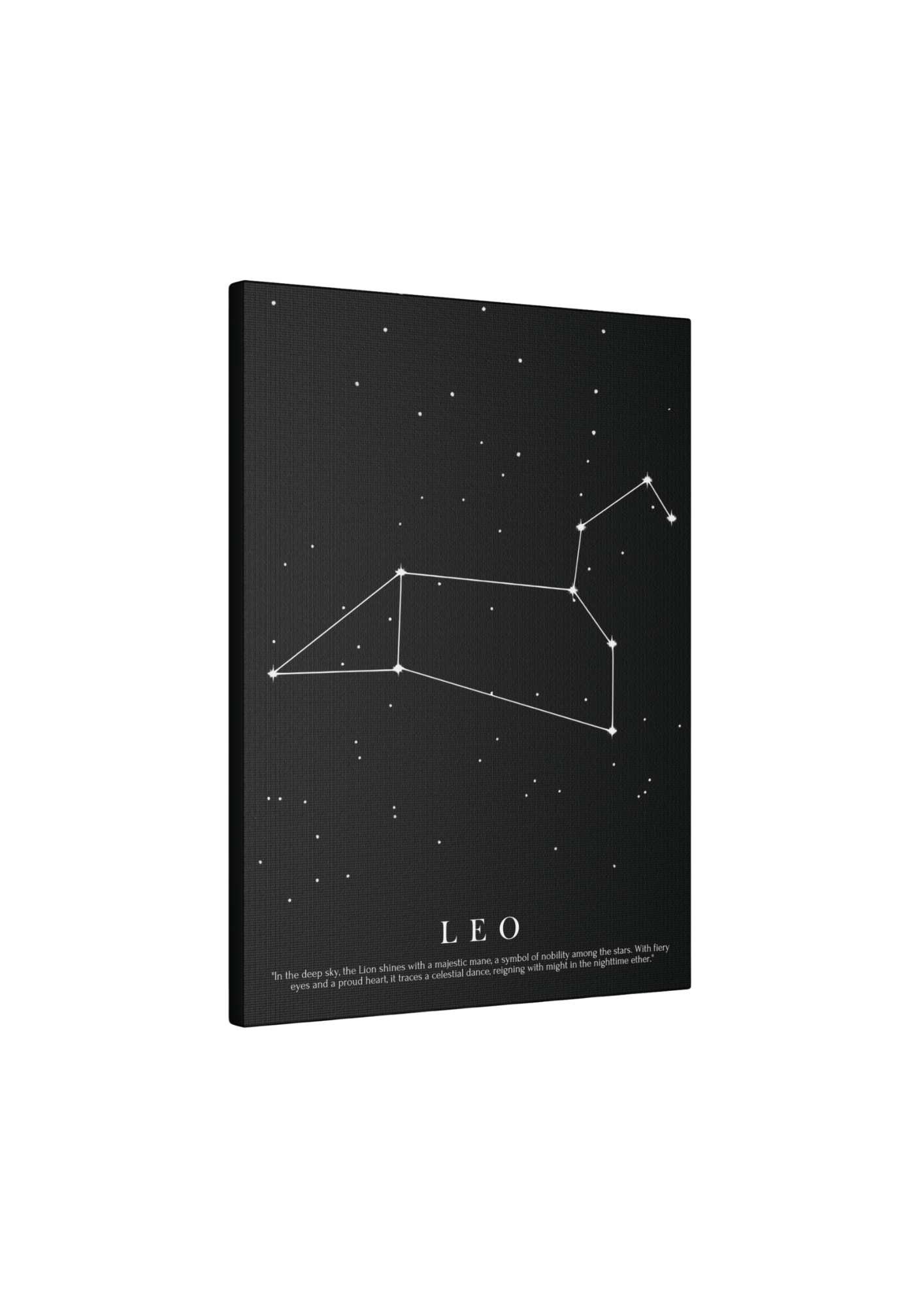 Quadro Costellazione "Leo" su tela Canvas