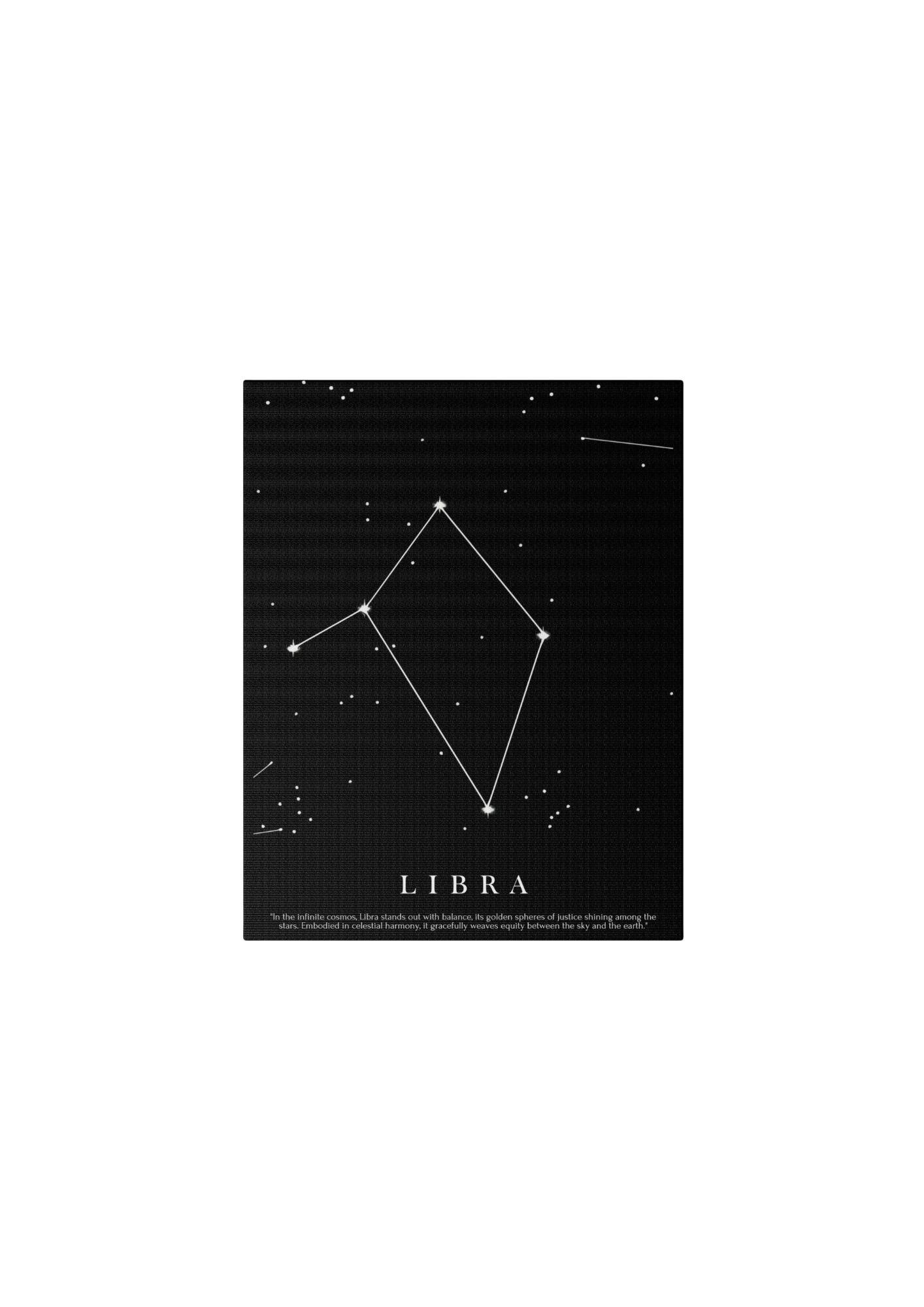 Quadro Costellazione "Libra" su tela Canvas