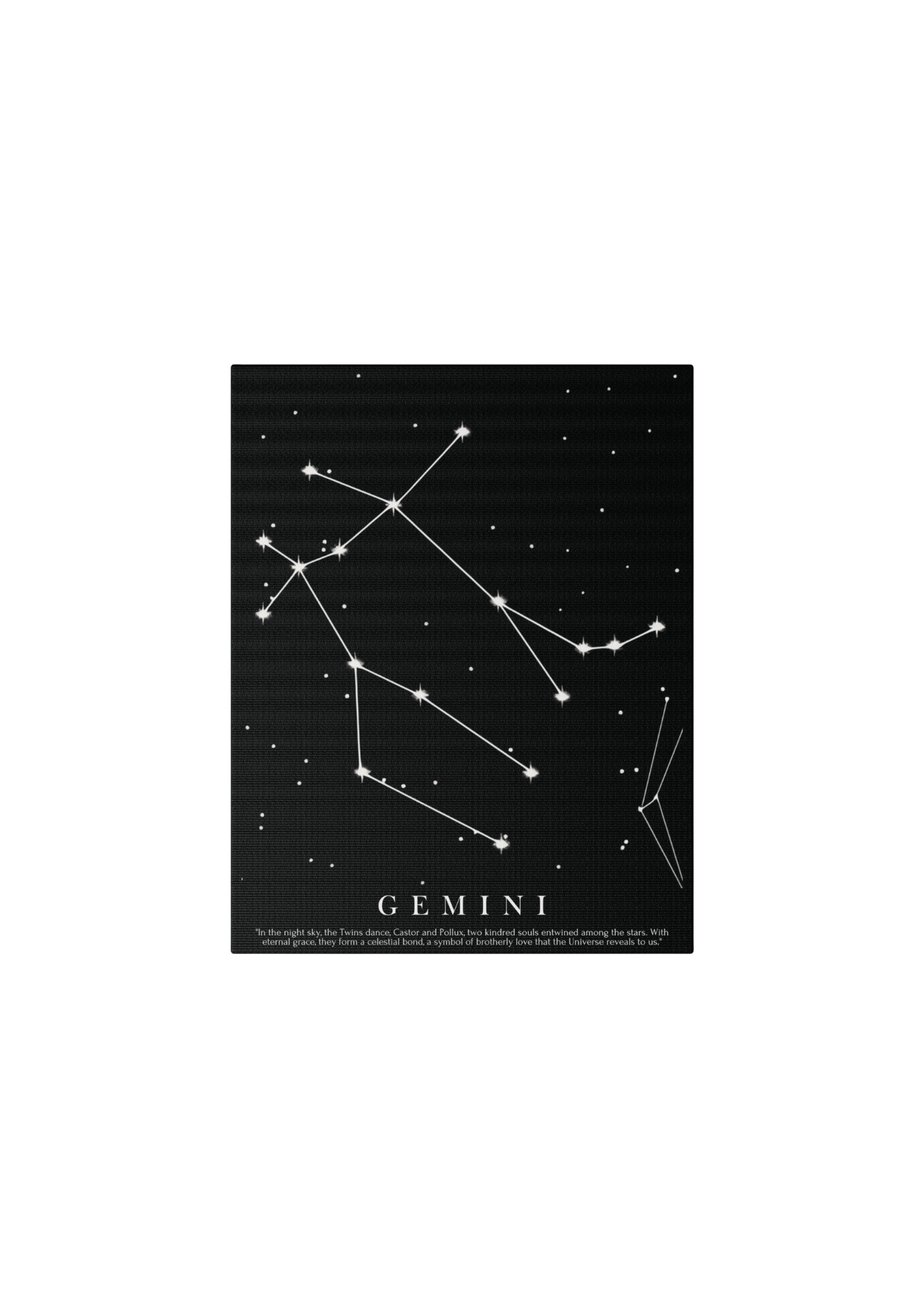 Quadro Costellazione "Gemini" su tela Canvas