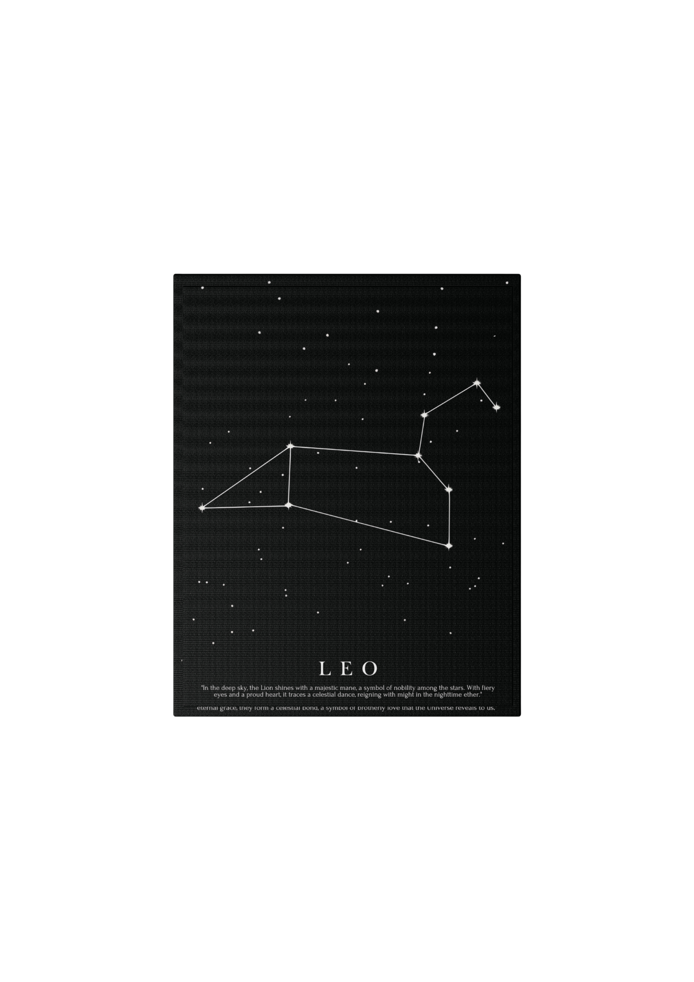 Quadro Costellazione "Leo" su tela Canvas
