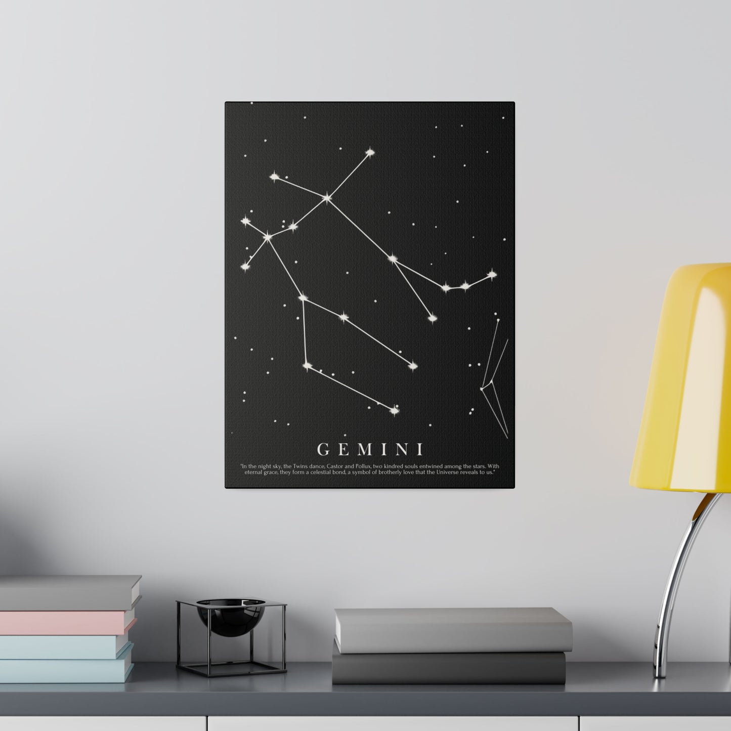 Quadro Costellazione "Gemini" su tela Canvas